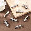 Non-Tarnish 4-Strands 304 Stainless Steel Slide Lock Clasps STAS-H402-35P-01-5
