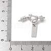 Brass Micro Pave Cubic Zirconia Fold Over Clasps KK-U052-39P-3