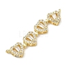 Saint Patrick's Day Brass Micro Pave Clear Cubic Zirconia Deployable Pendants KK-A293-27B-G-3