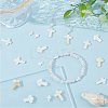 60Pcs 3 Styles Cross Natural Shell Beads BSHE-SC0001-18-4