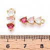 Brass Micro Pave Cubic Zirconia Charms X-KK-N263-95B-G-3