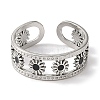 304 Stainless Steel Enamel Open Cuff Rings for Women RJEW-F166-17P-01-2