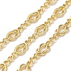 Rack Plating Brass Bowknot Link Chains CHC-C005-06G-1