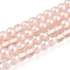 Baking Paint Transparent Glass Beads Strands DGLA-N011-6mm-03-1