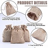 Polyester Imitation Burlap Packing Pouches Drawstring Bags ABAG-BBC0001-02B-01-6