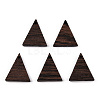 Natural Wenge Wood Pendants WOOD-T023-30-1