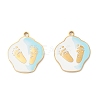 304 Stainless Steel Enamel Pendants STAS-S156-01G-03-1