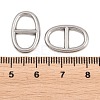 304 Stainless Steel Oval Links Connector Charms STAS-F366-02A-P-3