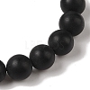 10mm Round Natural Black Onyx(Dyed & Heated) Braided Bead Bracelets BJEW-C067-01C-29-3