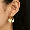 Brass Micro Pave Cubic Zirconia Bowknot Hoop Dangle Earrings for Women WG84F56-01-2