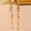 Alloy & Rhinestone Tassel Stud Earrings WGC7DA3-01-1