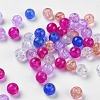 Baking Paint Crackle Glass Beads DGLA-X0006-6mm-06-2