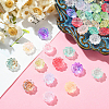 100Pcs Transparent Spray Painted Glass Beads GLAA-CJ0002-26-5
