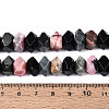 Natural Rhodonite & Eagle Eye & Obsidian Beads Strands G-N358-01A-03-5