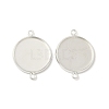 Flat Round Brass Connector Cabochon Settings X-KK-K414-13B-S-1