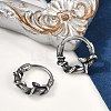 Snake 316 Surgical Stainless Steel Hoop Earrings EJEW-G416-27AS-2