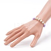 Acrylic Stretch Beaded Bracelets for Valentine's Day BJEW-JB06110-5