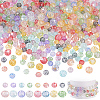 560Pcs 2 Styles Transparent Crackle Glass Beads Strands CCG-PH0001-25-1