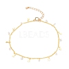 Brass Curb Chains Anklets AJEW-AN00357-1