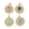 Brass Micro Pave Clear Cubic Zirconia Pendants KK-Q813-01G-1