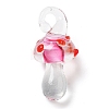 Transparent Handmade Lampwork Pendants LAMP-T021-14D-1