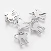 Non-Tarnish 201 Stainless Steel Kitten Pendants STAS-S105-T465S-1