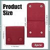 2Pcs Microfiber Cloth Jewelry Storage Bags with Brass Button ABAG-BBC0001-17A-01-2