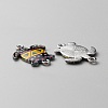 Alloy Enamel Printed Connector Charms ENAM-WH0065-15P-04-2