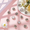 16Pcs 1-Hole Alloy Rhinestone Shank Buttons BUTT-GF0003-60-4