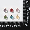 50Pcs Transparent Spray Painted Glass Pendants GLAA-CJ0002-03-7