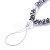 Rondelle Glass & Polymer Clay Rhinestone Beads Phone Hand Strap Chains HJEW-YW0001-05A-2
