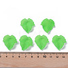Frosted Transparent Acrylic Grape Leaf Pendants X-PAF002Y-7-5