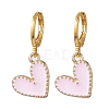 Heart Alloy Enamel Dangle Earrings EJEW-JE05821-1