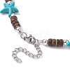 Synthetic Turquoise Tortoise Pendant Necklaces NJEW-JN04573-01-4