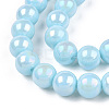 Electroplate Opaque Glass Beads Strands GLAA-T032-P10mm-AB10-3