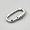1Pc 925 Sterling Silver Locking Carabiner STER-NB0001-24P-2