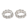Rack Plating Brass Micro Pave Cubic Zirconia Beads KK-A186-01A-P-3