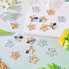 18Pcs 3 Styles Glass Pendants PALLOY-TA00343-5