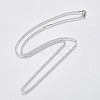 304 Stainless Steel Curb Chain Necklaces NJEW-L162-01C-P-2