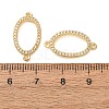 Brass Micro Pave Clear Cubic Zirconia Connector Charms CU-CBA4579-12G-2