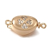 Brass Micro Pave Clear Cubic Zirconia Box Clasps CU-CBA4292-15G-2
