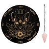 AHADEMAKER 1Pc Cone/Spike/Pendulum Natural Rose Quartz Stone Pendants DIY-GA0004-32F-1