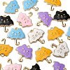30Pcs 6 Colors Alloy Enamel Pendants ENAM-CJ0002-65-3