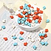 90Pcs 3 Colors Synthetic Turquoise Beads TURQ-YW0001-07-4