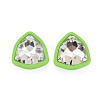 Crystal Rhinestone Triangle Stud Earrings with 925 Sterling Silver Pins for Women MACR-S275-036B-2