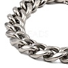 304 Stainless Steel Cuban Link Chain Bracelet NJEW-D050-02J-P-3