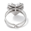 Ion Plating(IP) 304 Stainless Steel Ring RJEW-B059-04P-03-3