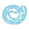 Electroplate Transparent Glass Beads Strands EGLA-N002-27-C04-2
