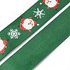 1 Roll Christmas Printed Polyester Grosgrain Ribbons OCOR-YW0001-05B-3