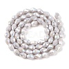 Opaque Solid Color Electroplate Glass Beads Strands EGLA-N013-P6mm-B05-2